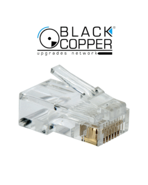 RJ45 CONNECTORS 100 PCS - Black Copper