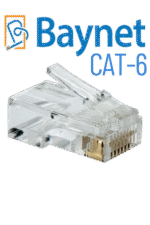 CAT-6 Baynet RJ-45 Connectors 100PCS