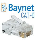CAT-6 Baynet RJ-45 Connectors 100PCS